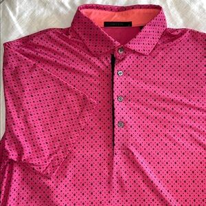 Greyson Performance Golf Polo Wolf Geometric Stretch Quick Dry Size Large